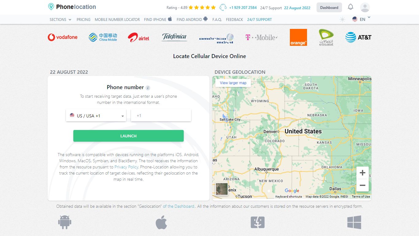 Locate Cellular Device Online | Phone Location Tracker