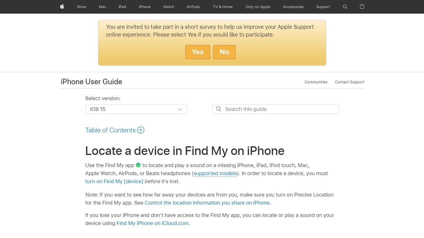 Locate a device in Find My on iPhone - Apple Support